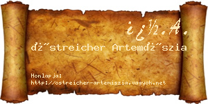Östreicher Artemíszia névjegykártya